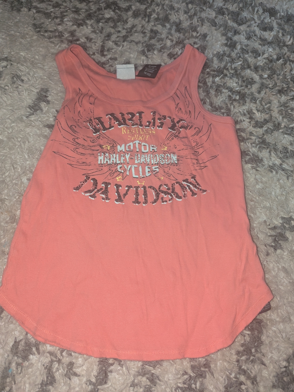Harley-Davidson Women's Coral-Pink Graphic Tank